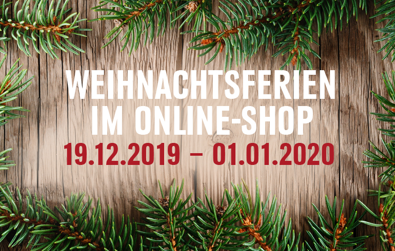 Weihnachtsferien im Onlineshop